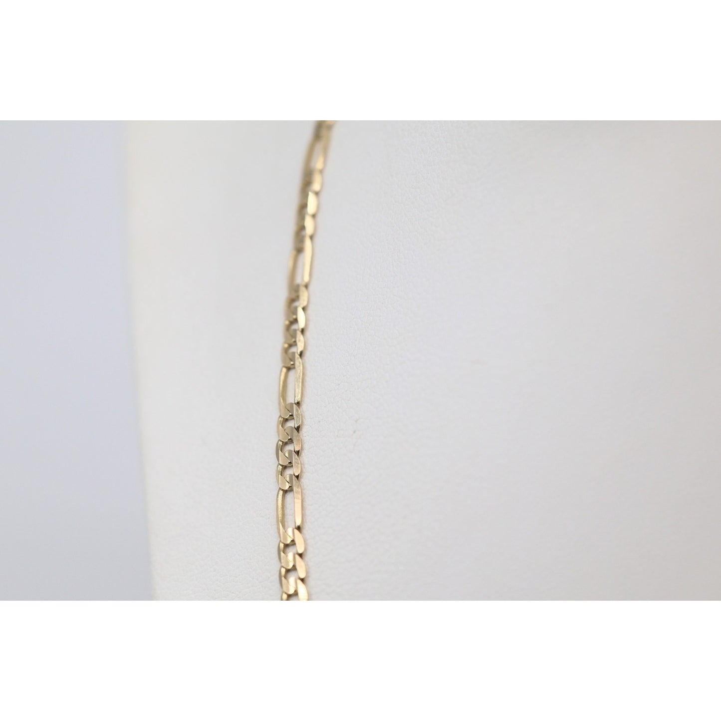 14K Yellow Gold Figaro Link Chain Necklace
