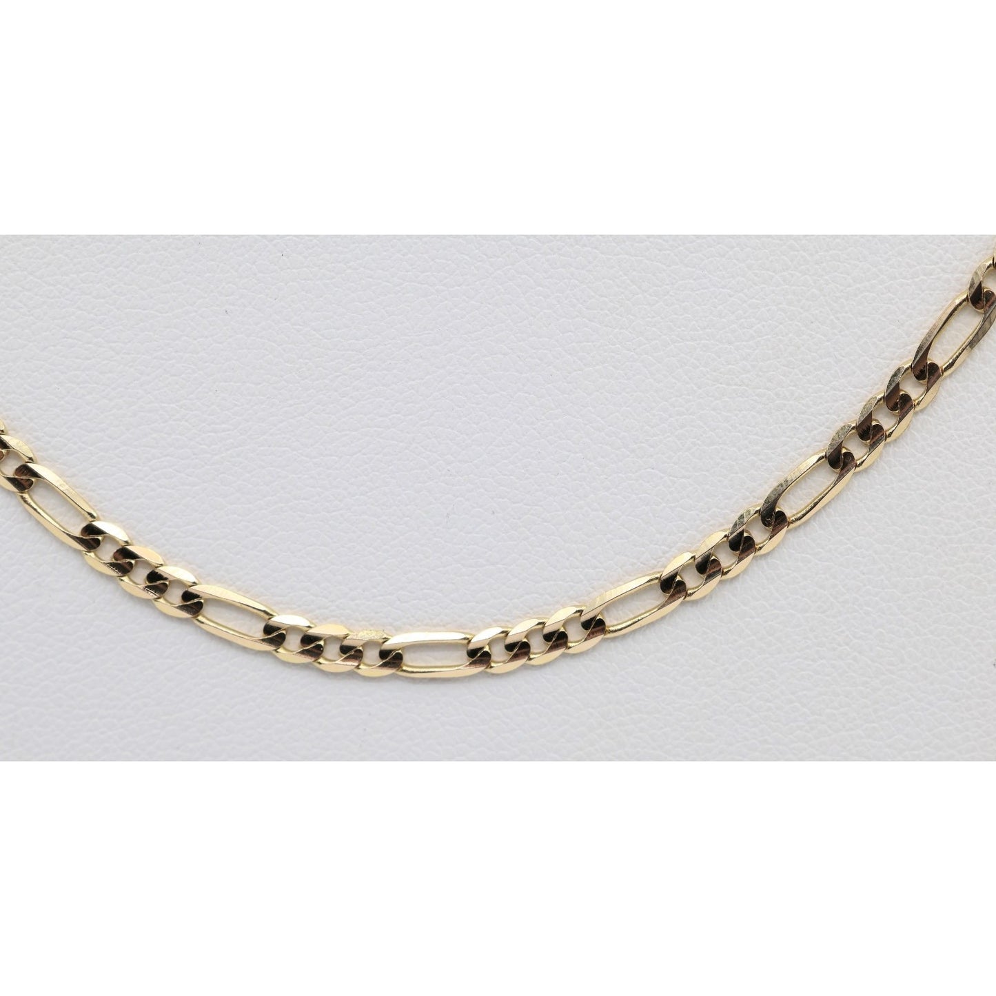 14K Yellow Gold Figaro Link Chain Necklace