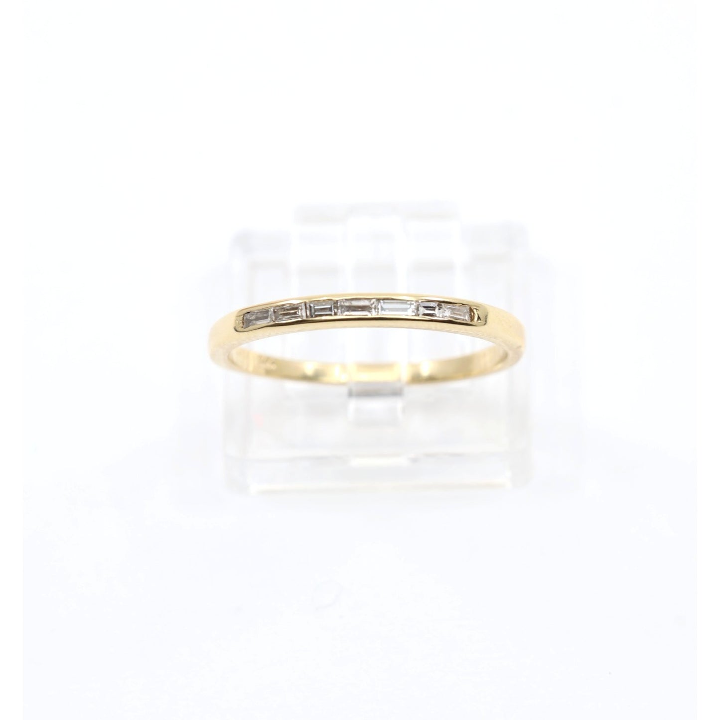 14K Yellow Gold Baguette Diamond Channel Set Wedding Band Ring