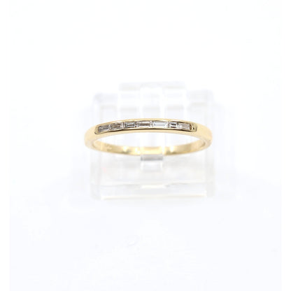 14K Yellow Gold Baguette Diamond Channel Set Wedding Band Ring