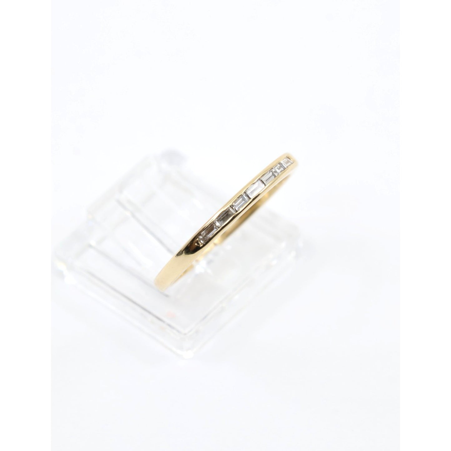 14K Yellow Gold Baguette Diamond Channel Set Wedding Band Ring
