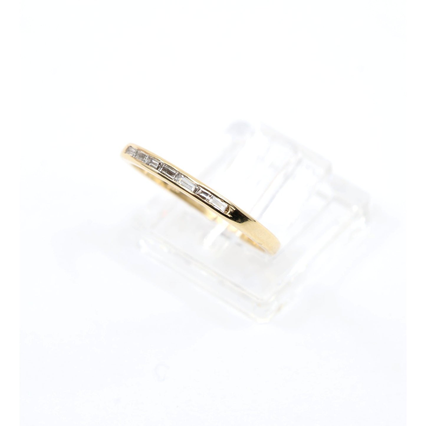 14K Yellow Gold Baguette Diamond Channel Set Wedding Band Ring