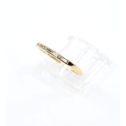 14K Yellow Gold Baguette Diamond Channel Set Wedding Band Ring