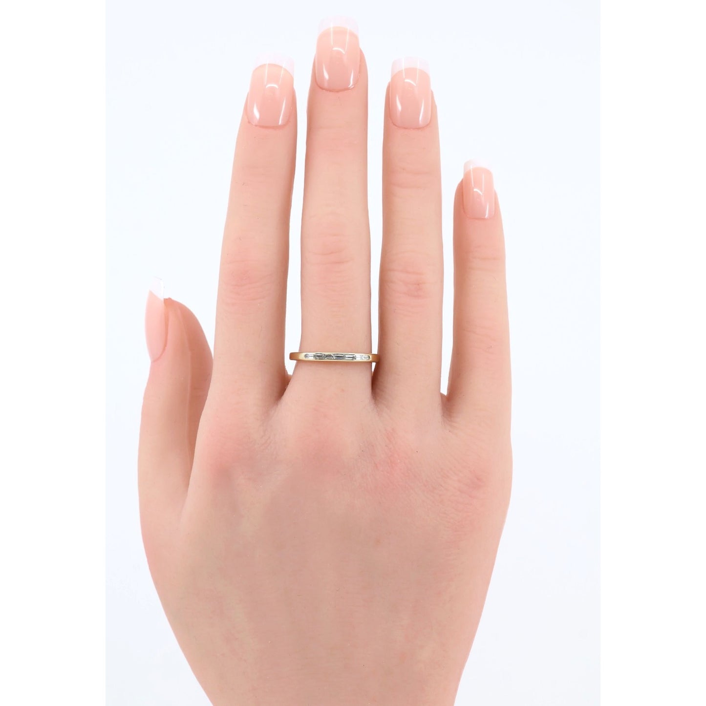 14K Yellow Gold Baguette Diamond Channel Set Wedding Band Ring