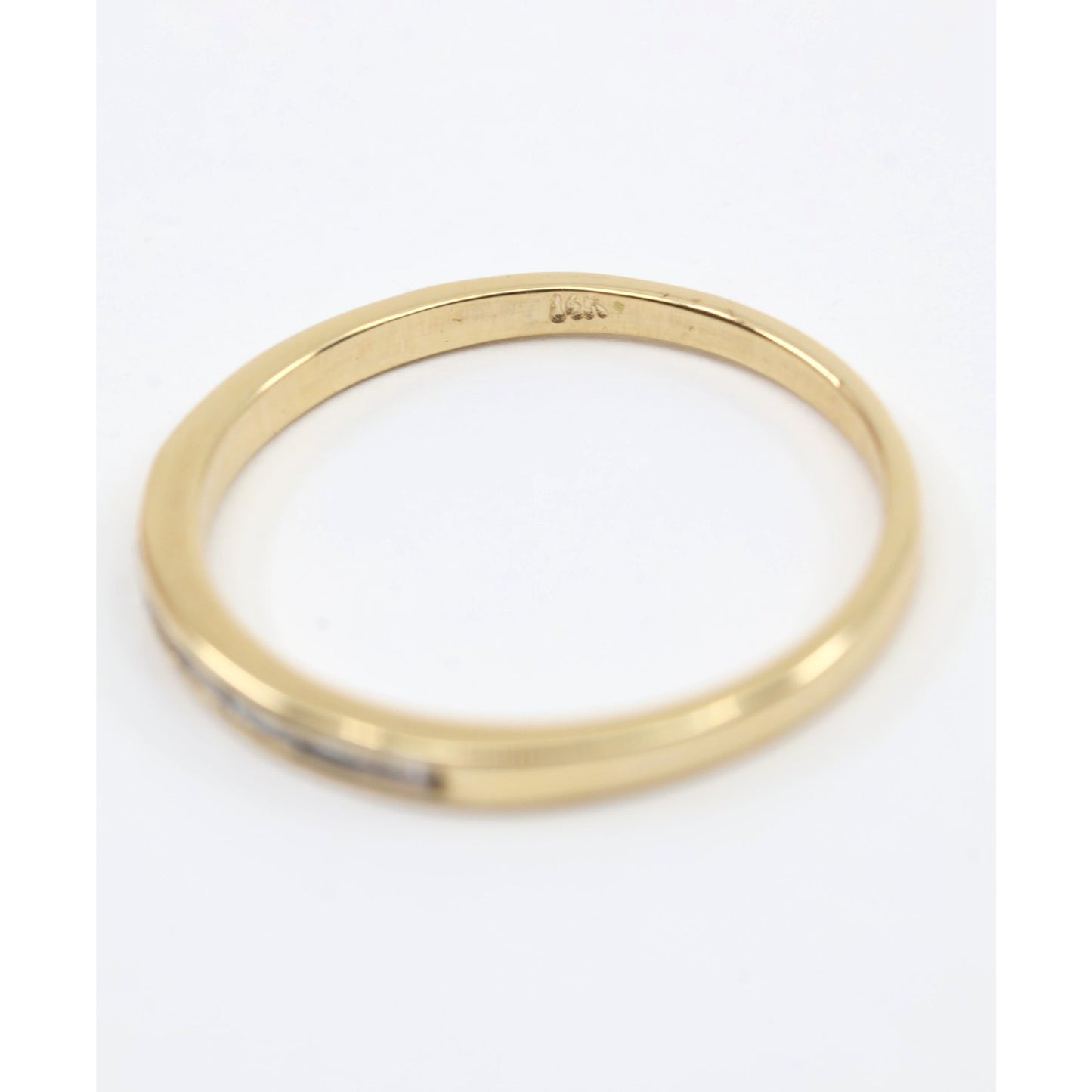 14K Yellow Gold Baguette Diamond Channel Set Wedding Band Ring
