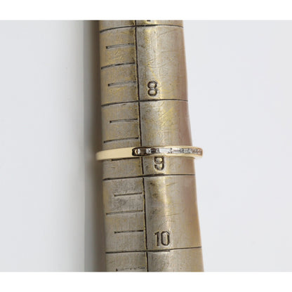 14K Yellow Gold Baguette Diamond Channel Set Wedding Band Ring