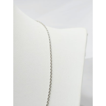 14K White Gold Cable Link Chain Necklace