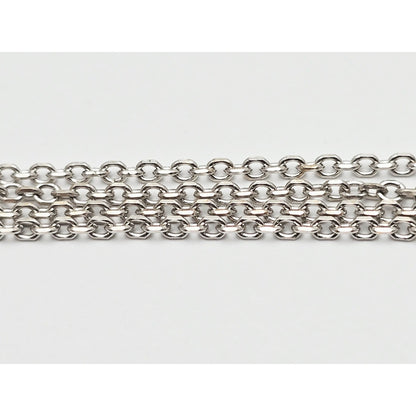 14K White Gold Cable Link Chain Necklace