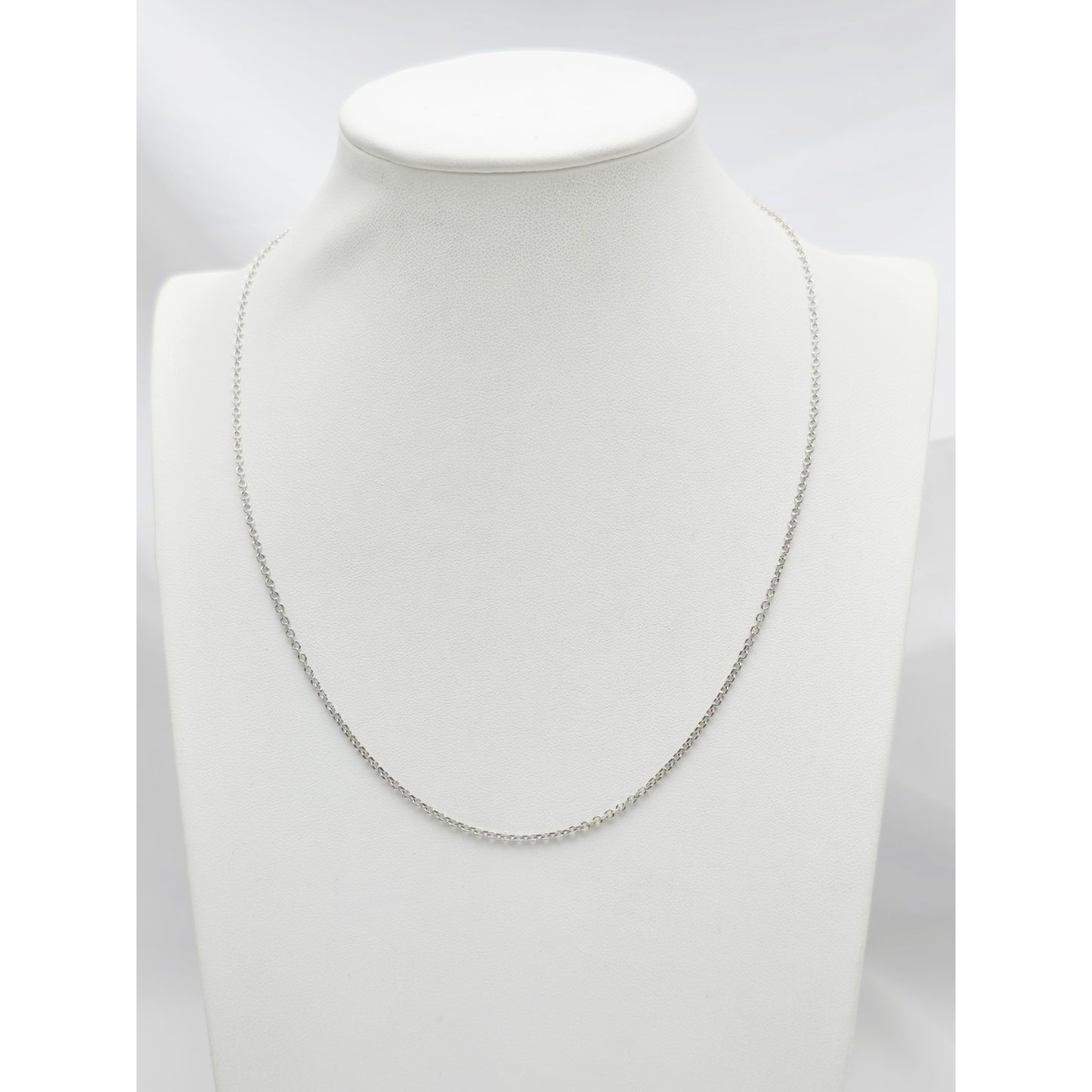 14K White Gold Cable Link Chain Necklace