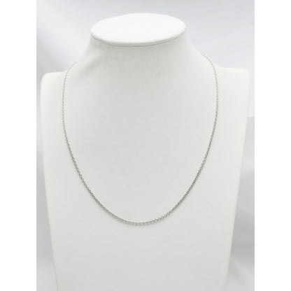 14K White Gold Cable Link Chain Necklace