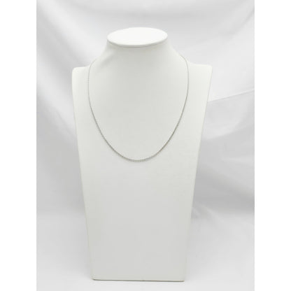 14K White Gold Cable Link Chain Necklace