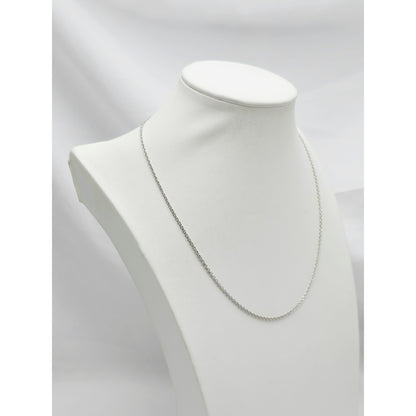 14K White Gold Cable Link Chain Necklace