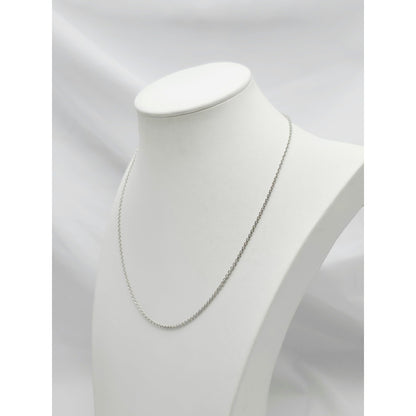 14K White Gold Cable Link Chain Necklace