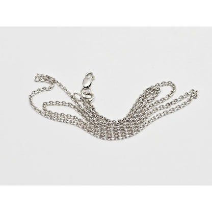14K White Gold Cable Link Chain Necklace