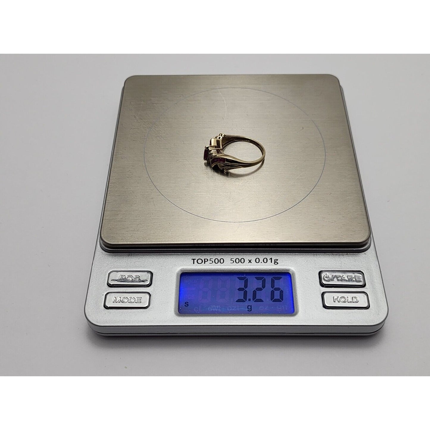 10K Yellow Gold Ruby & Diamond Ring