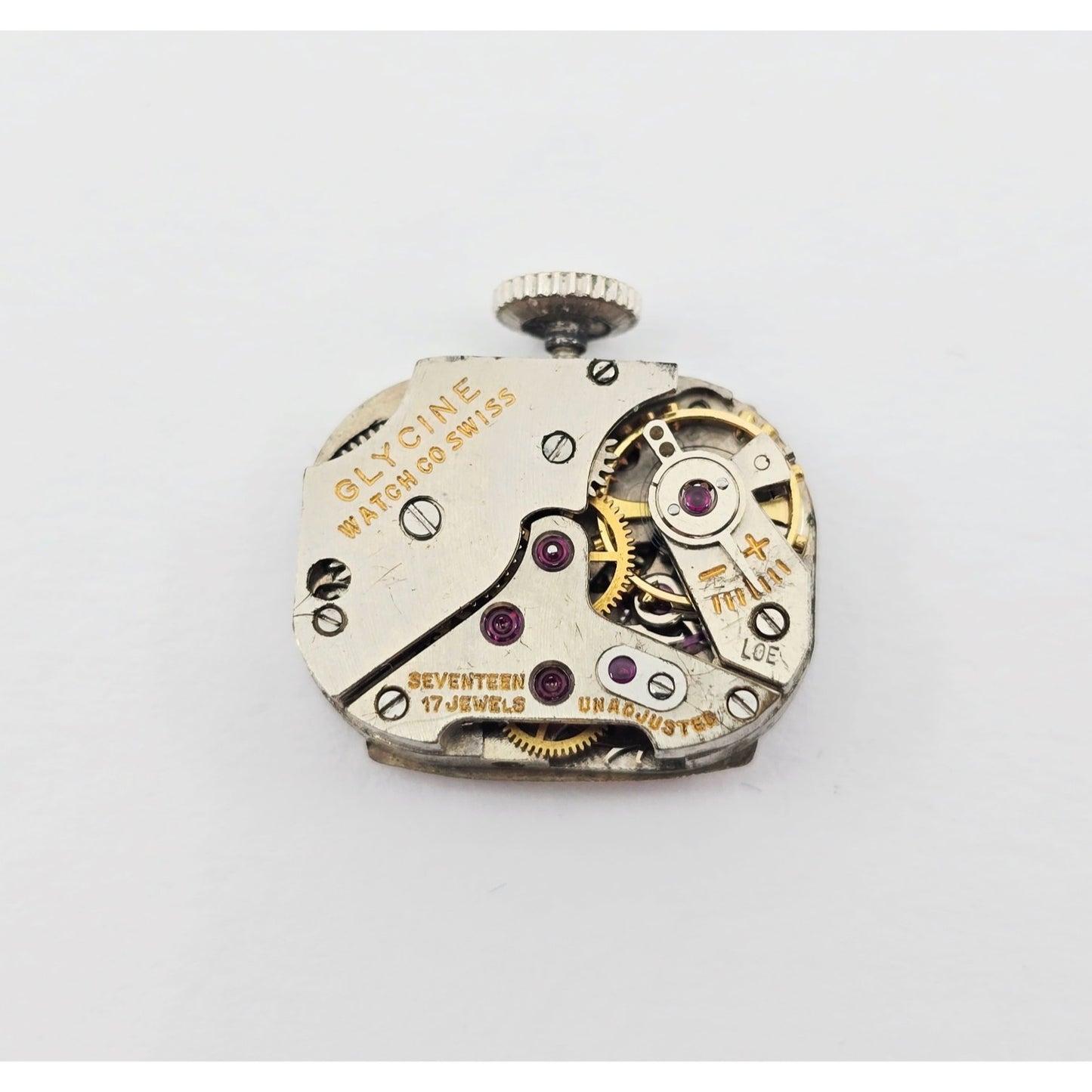 Vintage Glycine 14K White Gold Diamond Ladies Cocktail Watch 17J Swiss