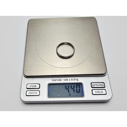 14K White Gold Single Row Round Cut Diamond Wedding Ring Band