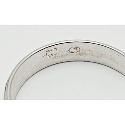 14K White Gold Single Row Round Cut Diamond Wedding Ring Band