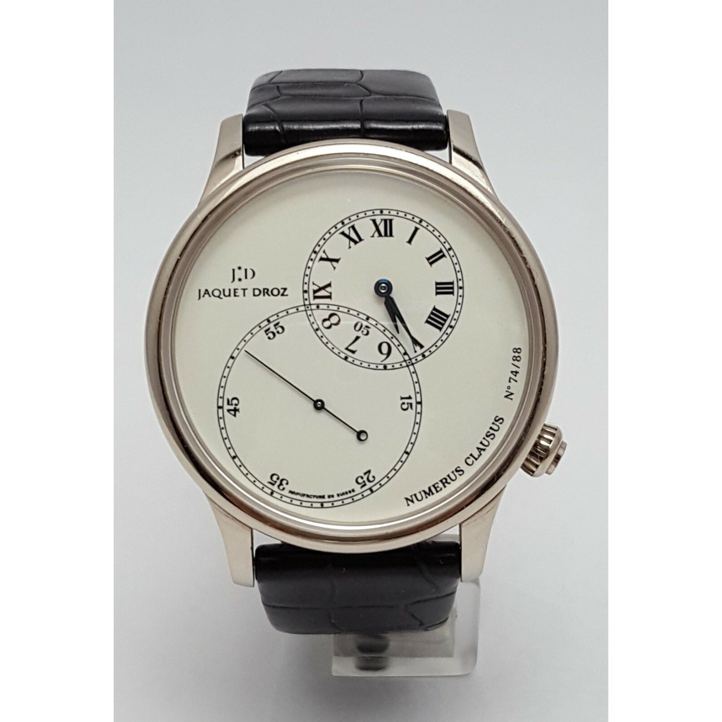 Jaquet Droz Numerus Clausus Grande Seconde 18KT White Gold Enamel Off Centered