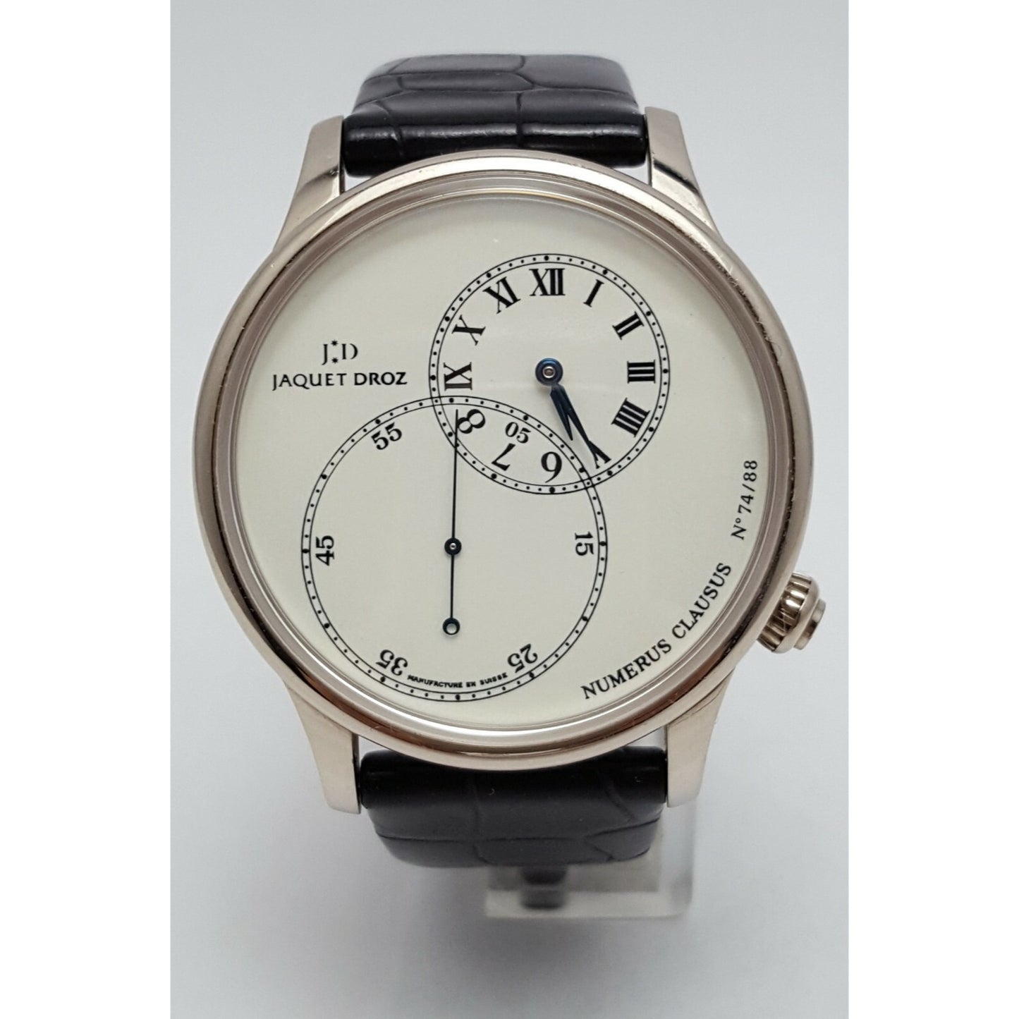 Jaquet Droz Numerus Clausus Grande Seconde 18KT White Gold Enamel Off Centered