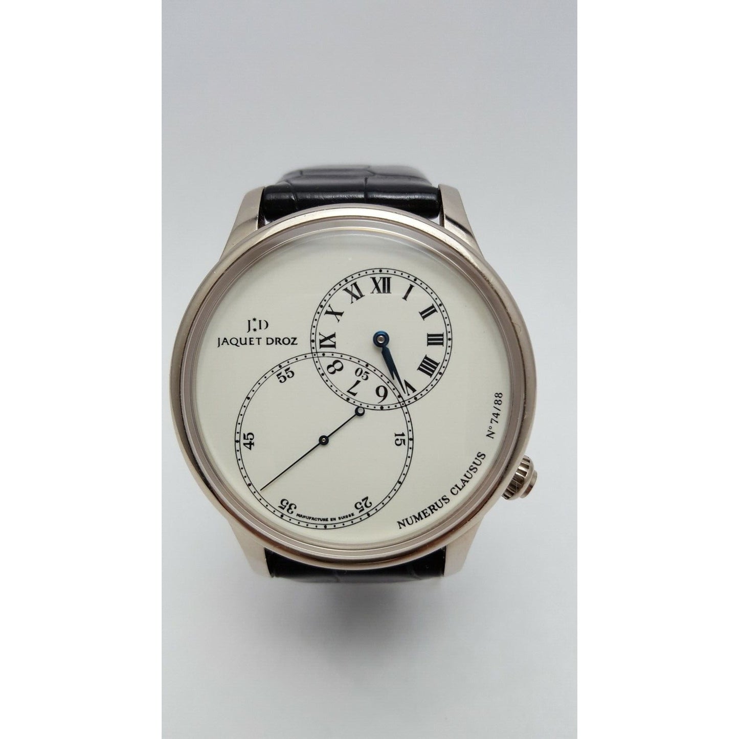Jaquet Droz Numerus Clausus Grande Seconde 18KT White Gold Enamel Off Centered