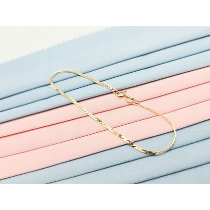 14K Yellow Gold Serpentine Link Chain Bracelet