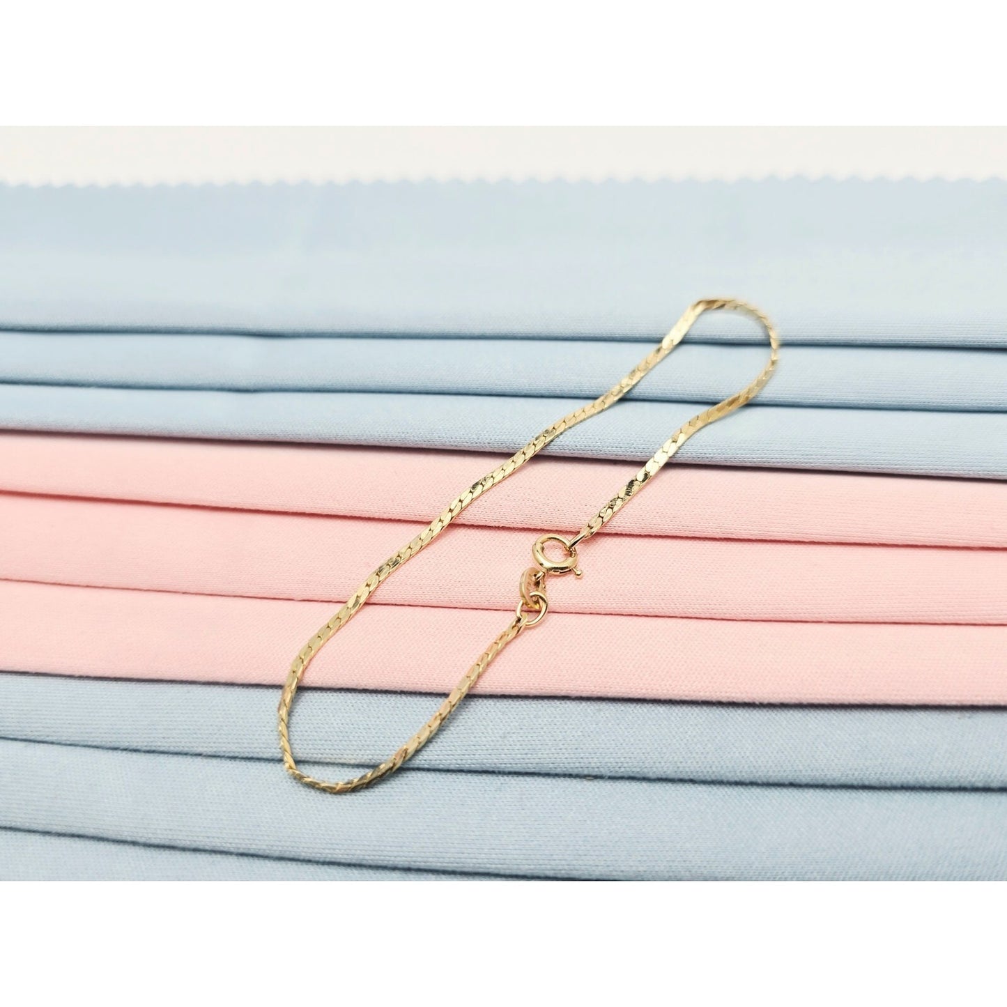 14K Yellow Gold Serpentine Link Chain Bracelet