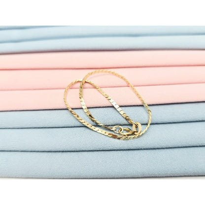 14K Yellow Gold Serpentine Link Chain Bracelet