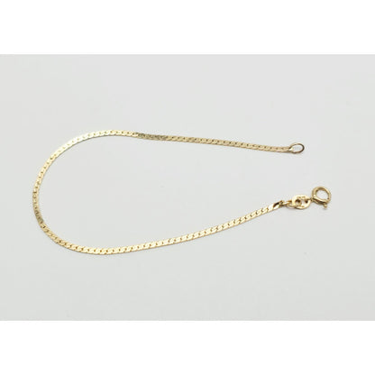 14K Yellow Gold Serpentine Link Chain Bracelet