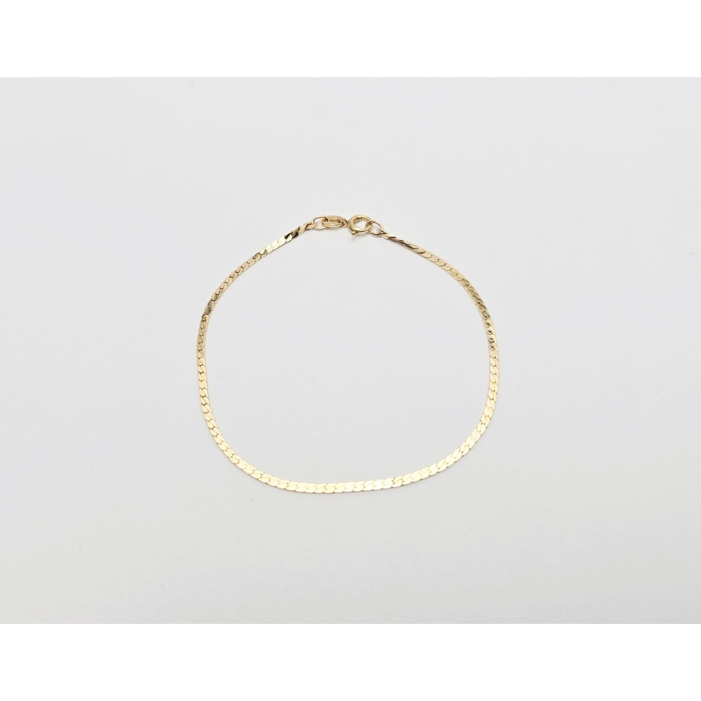 14K Yellow Gold Serpentine Link Chain Bracelet
