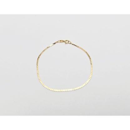 14K Yellow Gold Serpentine Link Chain Bracelet