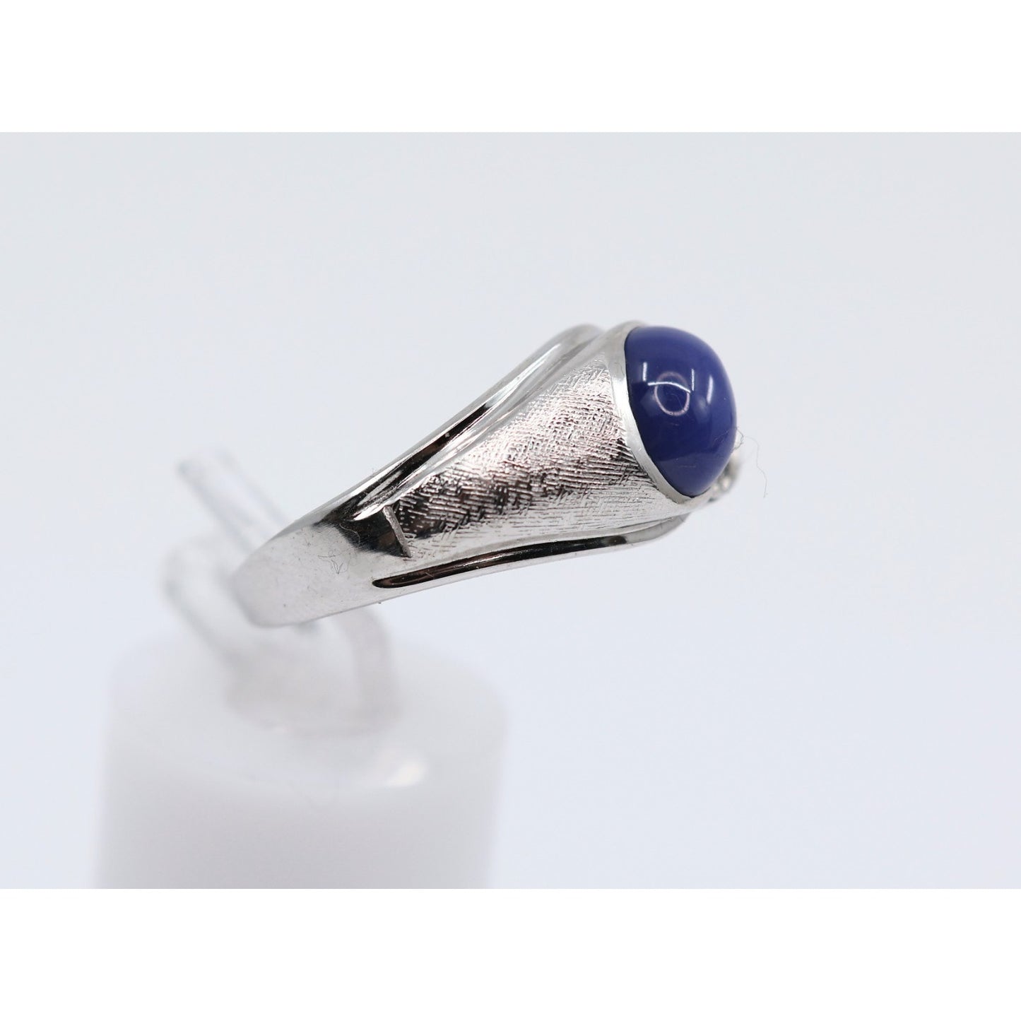14K White Gold Star Sapphire & Diamond Ring