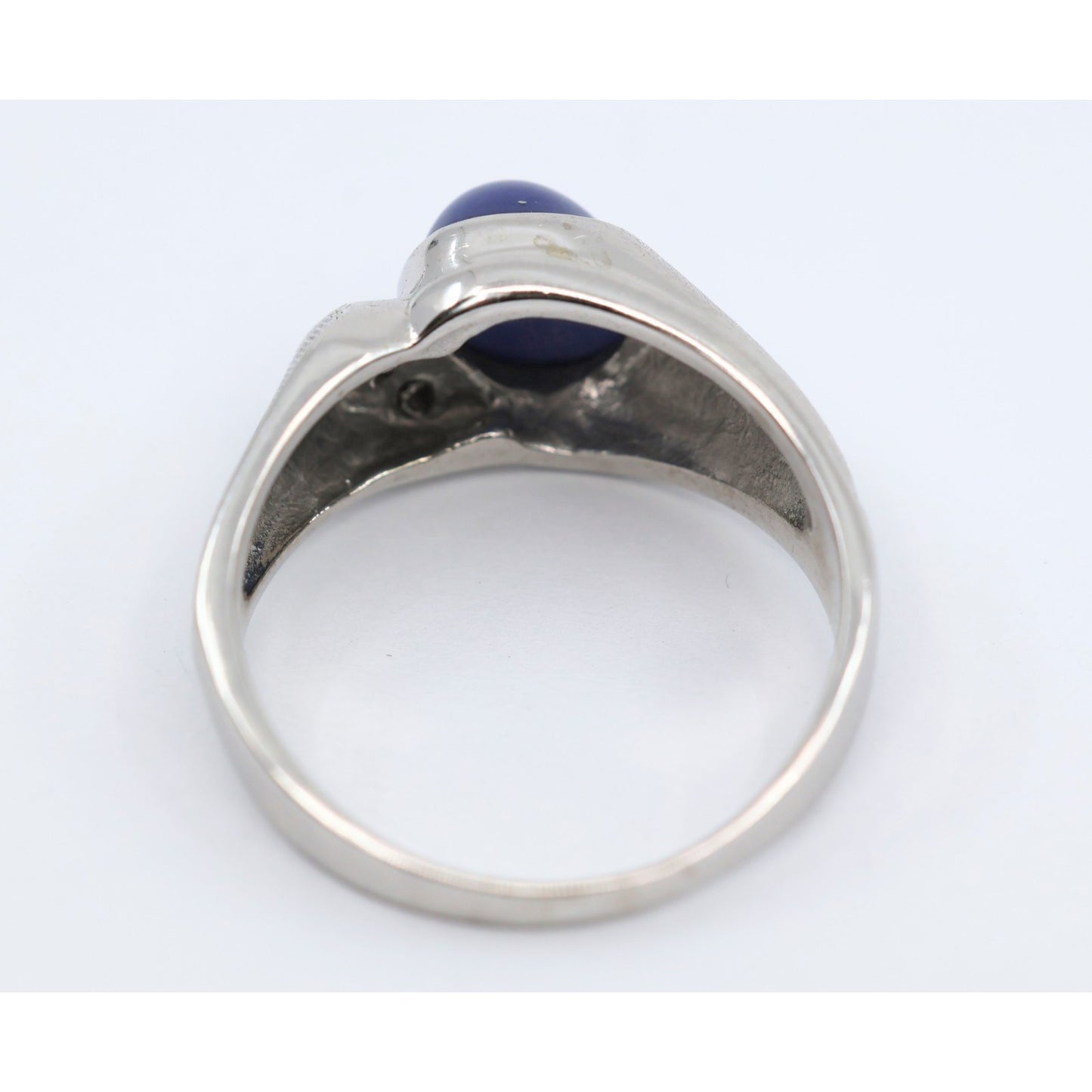 14K White Gold Star Sapphire & Diamond Ring