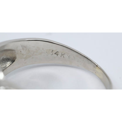 14K White Gold Star Sapphire & Diamond Ring