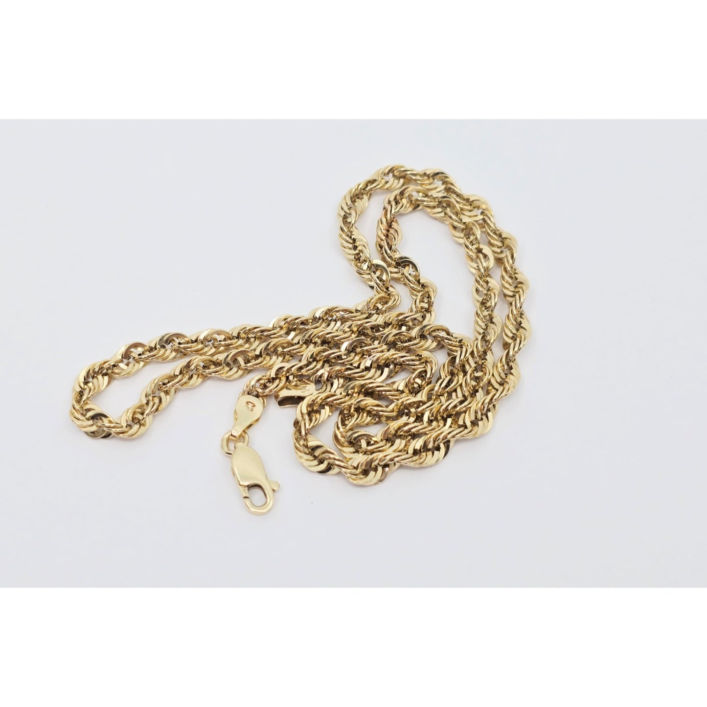14K Yellow Gold Rope Chain Necklace