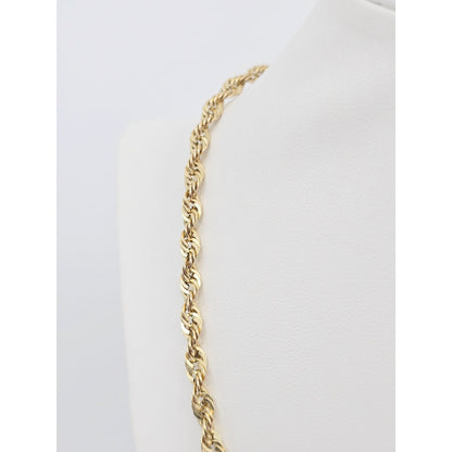14K Yellow Gold Rope Chain Necklace