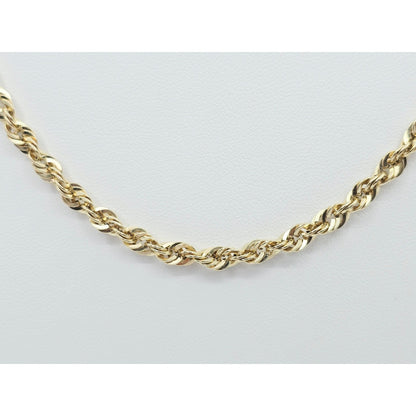 14K Yellow Gold Rope Chain Necklace