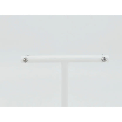 14K White Gold Round Cut Diamond Stud Earrings