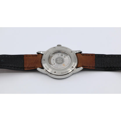 Tiffany & Co. CT60 Stainless Steel 40mm Men's Watch Brown Leather Band Gray Dial