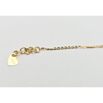 18K Yellow Gold Motion Enamel V Resizable Link Chain Bracelet