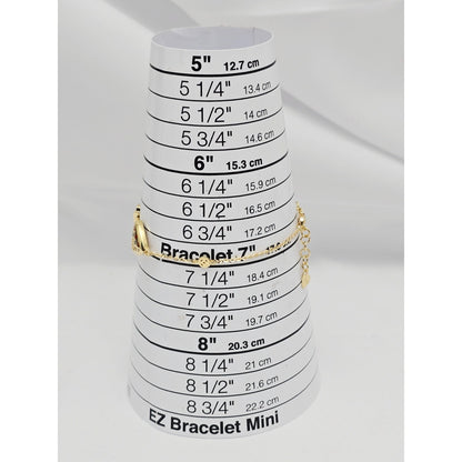 18K Yellow Gold Motion Enamel V Resizable Link Chain Bracelet