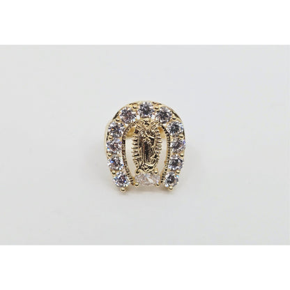 14K Yellow Gold Saint Mary Guadalupe CZ Ring