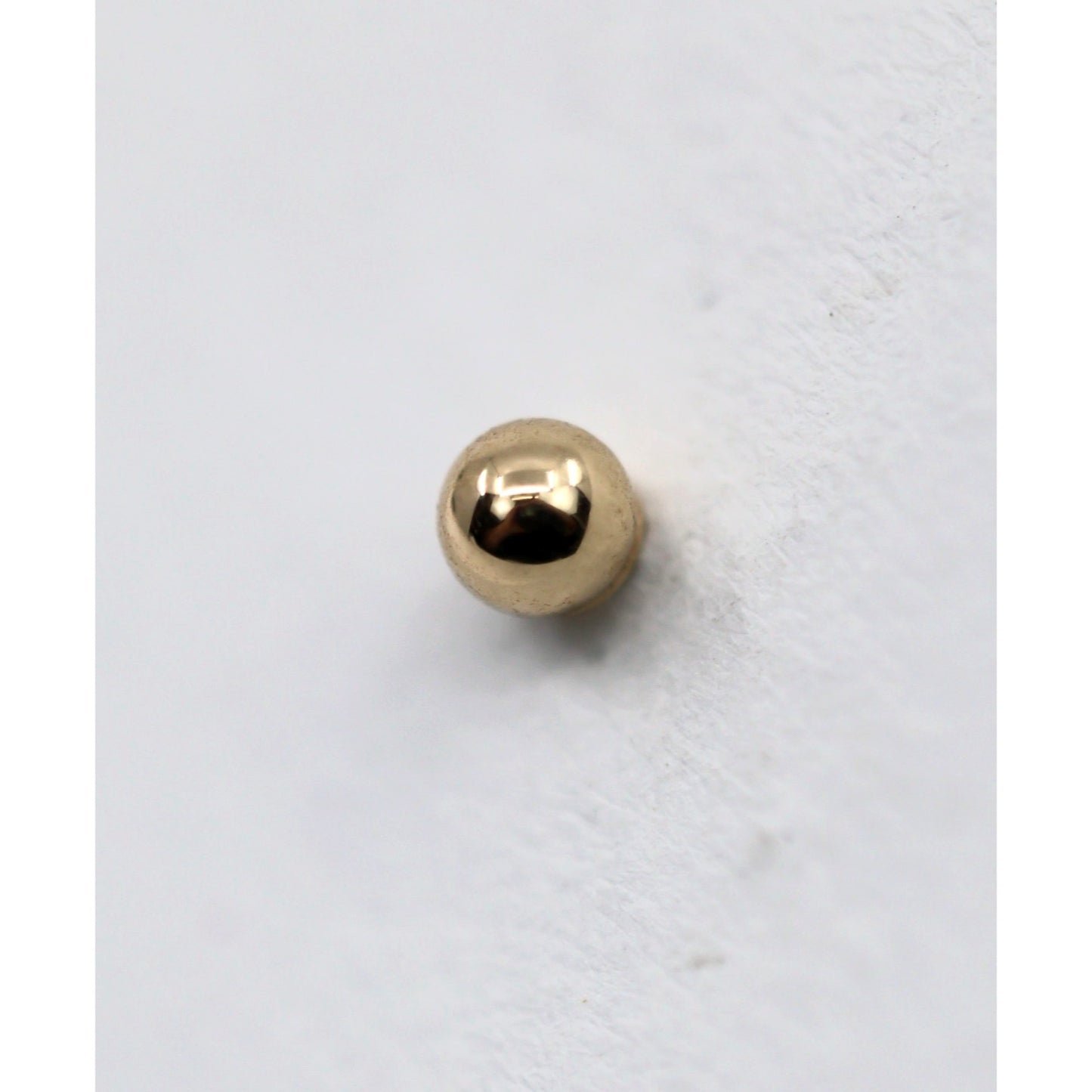 Single Tiny 14K Yellow Gold Bead Ball Baby Stud Earring