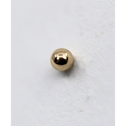 Single Tiny 14K Yellow Gold Bead Ball Baby Stud Earring