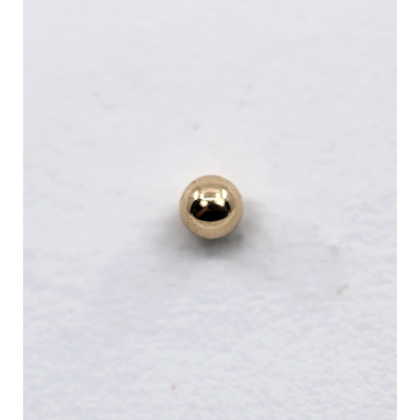 Single Tiny 14K Yellow Gold Bead Ball Baby Stud Earring