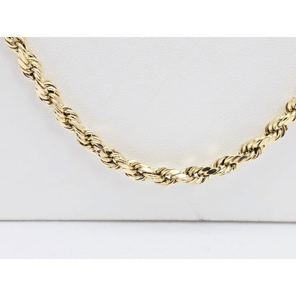 14K Yellow Gold Rope Chain Necklace
