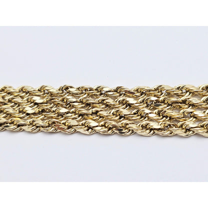 14K Yellow Gold Rope Chain Necklace