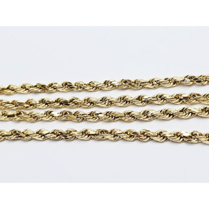 14K Yellow Gold Rope Chain Necklace