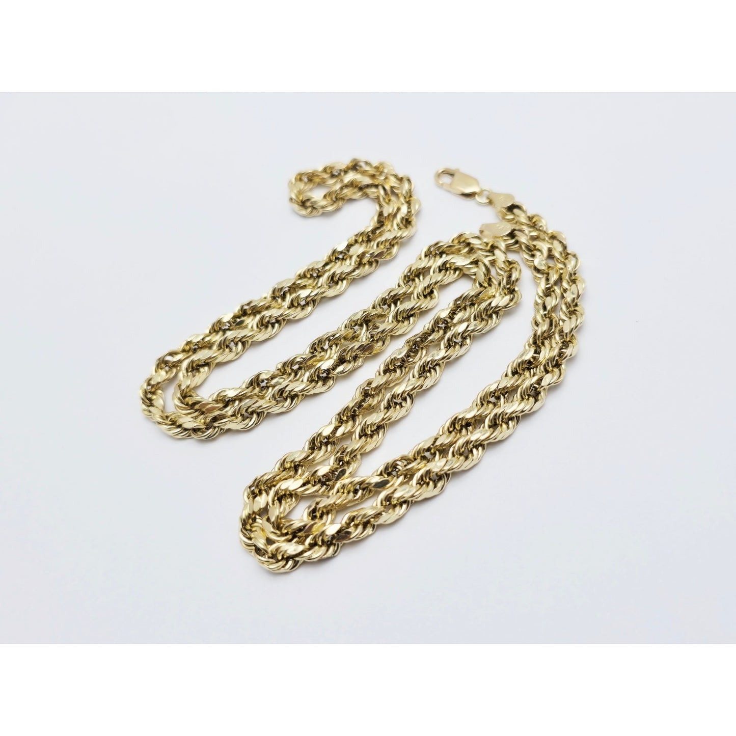 14K Yellow Gold Rope Chain Necklace