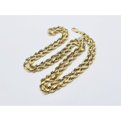 14K Yellow Gold Rope Chain Necklace